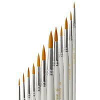 Без бренда «Набор круглых нейлоновых кистей для рисования «Две картинки» (12 шт.) белые» в Мурманске в интернет-магазине  Без бренда «Набор круглых нейлоновых кистей для рисования «Две картинки» (12 шт.) белые» в Мурманске