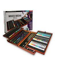 Без бренда «Оптовая коробка 5 шт.: Художественный набор (174 предмета) в деревянном чемоданчике» в Мурманске