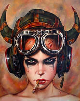 Без бренда «Девушка в шлеме с сигаретой» в Мурманске в интернет-магазине  Без бренда «Девушка в шлеме с сигаретой» в Мурманске