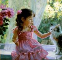 Без бренда «Девочка с кошкой на подоконнике» в Мурманске в интернет-магазине  Без бренда «Девочка с кошкой на подоконнике» в Мурманске