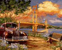 Без бренда «Американский автомобиль на фоне моста через залив» в Мурманске