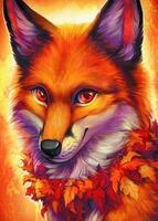 Без бренда «Хитрая лиса с осенним венком» в Мурманске в интернет-магазине  Без бренда «Хитрая лиса с осенним венком» в Мурманске