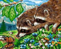 Без бренда «Еноты и бабочка на цветочной поляне» в Мурманске